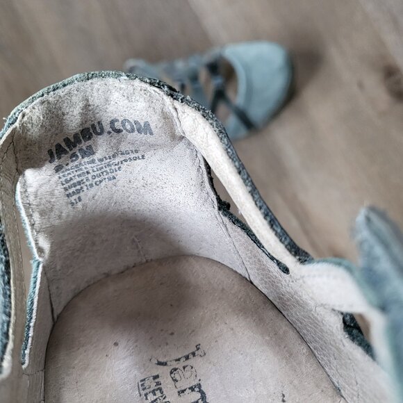 Jambu Tangerine Leather Strappy Walking Shoe Blue & Gray Size 8.5 - Picture 7 of 16